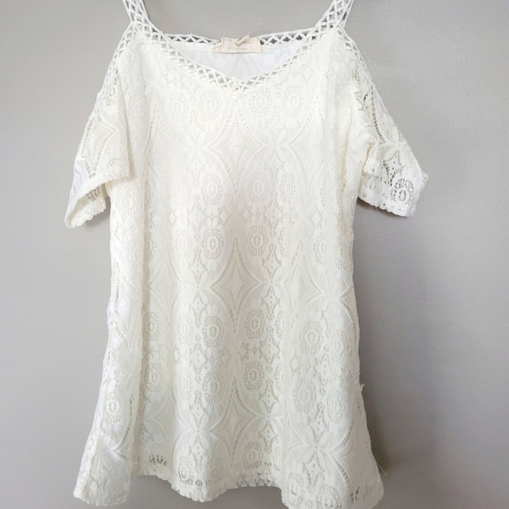 New Ivory Off The Shoulders Blouse